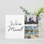 Aangepaste foto's We hebben Script New Home Addres Aankondiging (Staand voorkant)