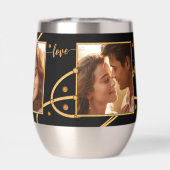 Aangepaste Foto's Zwart Goud Huwelijk Geïsoleerde (Achterkant)