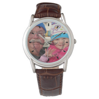 Aangepaste fotoscriptcontrole | Beste opa ooit Horloge