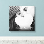 Aangepaste fotoscriptnaam canvas afdruk (Insitu (Houten vloer))