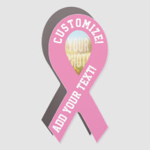 Aangepaste fotosensitiviteit Ribbon roze auto magn