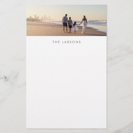 Aangepaste fotoserie en monogram briefpapier (Voorkant)