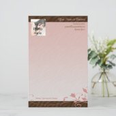 Aangepaste fotoserie, roze zwijn briefpapier (Staand voorkant)