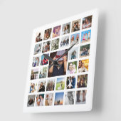 Aangepaste fotosjabloon collage vierkante klok (Hoek)