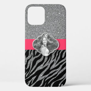 Aangepaste fotosjabloon Girly Pink Animal Pattern iPhone 12 Hoesje