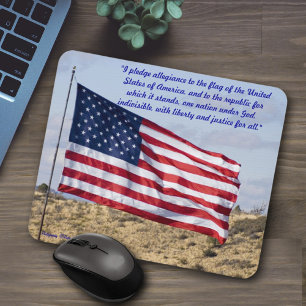 Aangepaste fotosjabloon Tekst Amerikaanse vlag Fot Muismat