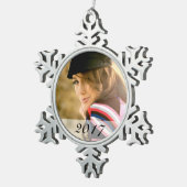 Aangepaste fotosnowflake-versiering tin sneeuwvlok ornament (Rechts)