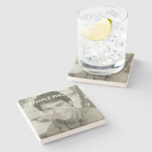 Aangepaste fotostenen onderzetter – Cadeau voor ma