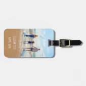 Aangepaste fototekst bagagelabel - uw eigen ontwer (Voorkant horizontaal)