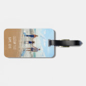 Aangepaste fototekst bagagelabel - uw eigen ontwer (Achterkant horizontaal)