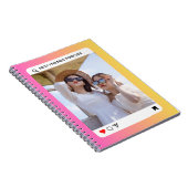 Aangepaste Fototekst Instagram Modern Roze Notitieboek (Rechterzijde)