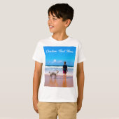 Aangepaste fototekst Kinder T-Shirt je foto's van  (Voorkant volledig)
