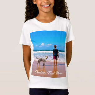 Aangepaste fototekst Kinder T-Shirt je foto's van