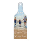 Aangepaste fototekst Knippert je foto's Gift Snijplank (Voorkant)