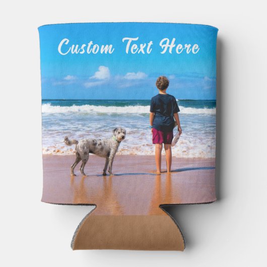 Aangepaste fototekst Koelbox Uw foto's bekijken Blikjeskoeler (Achterkant)