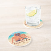 Aangepaste fototekst Onderzetter Romantische foto' (Zijkant)