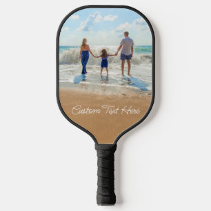 Aangepaste fototekst Pickleball Paddle Je familie