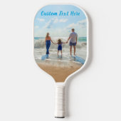 Aangepaste fototekst Pickleball Paddle Je foto's (Achterkant)