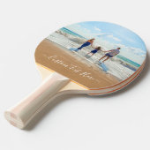 Aangepaste fototekst Ping Pong Paddle Your Photo C Tafeltennisbatje (Voorkant Gekanteld)