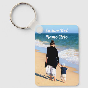 Aangepaste fototekst Sleutelhanger Je familie foto