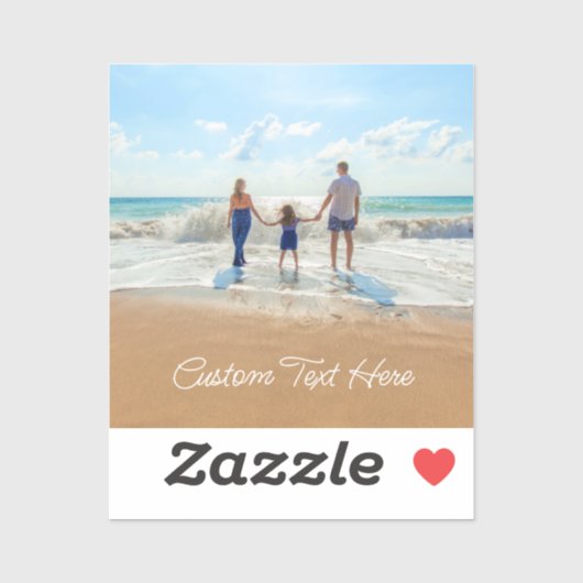 Aangepaste fototekst Sticker Uw fotofotoontwerp (Vel)