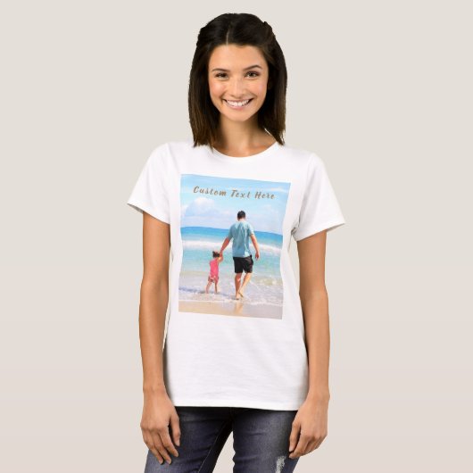 Aangepaste fototekst T-Shirt uw ontwerp - Super DA (Voorkant volledig)