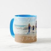Aangepaste fototekst Uw eigen design I Love My Fam Mok (Voorkant links)