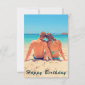 Aangepaste fototekst Verjaardag Kaart Uw eigen ont (Voorkant)