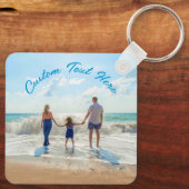 Aangepaste fototekstfamilie Gift Sleutelhanger Uw  (Achterkant)