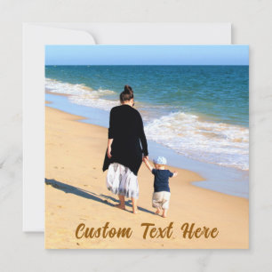Aangepaste fototekstkaart Uw foto's met MOM Notitiekaartje