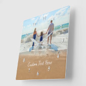 Aangepaste fototekstmuur - Klok uw ontwerp - Zomer (Hoek)