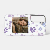 Aangepaste Fototelefoon Case met Paw Prints Samsung Galaxy Hoesje (Achterkant horizontaal)