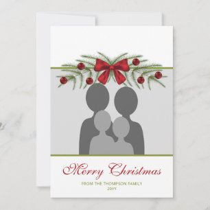 Aangepaste fototemplate met kerstslinger feestdagenkaart