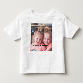 Aangepaste fototweeling kinder shirts (Voorkant)