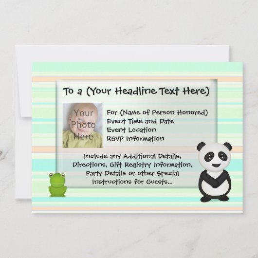 Aangepaste fotouitnodiging, Baby voor/achter... Kaart (Achterkant)