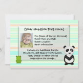 Aangepaste fotouitnodiging, eerste verjaardag of d kaart (Achterkant)