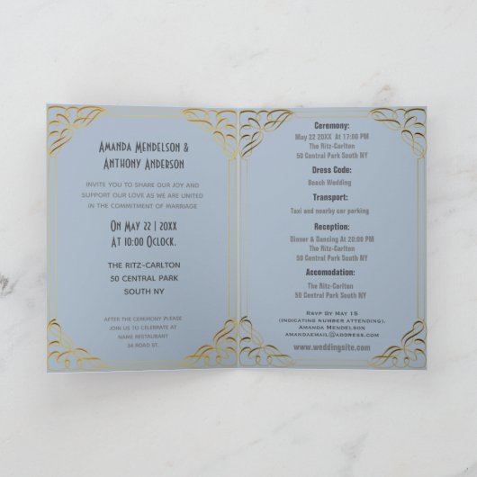 Aangepaste fotouitnodiging rsvp en informatie (Binnen)