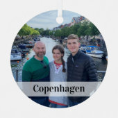 Aangepaste fotoversiering - cadeau voor reishanden metalen ornament (Voorkant)