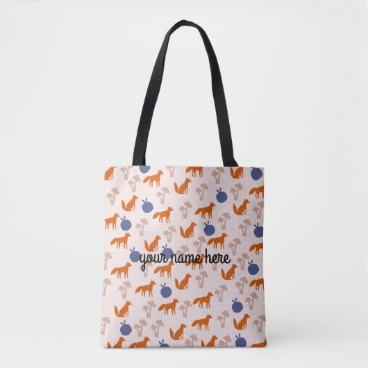 Aangepaste Fox Canvas tas (Voorkant)