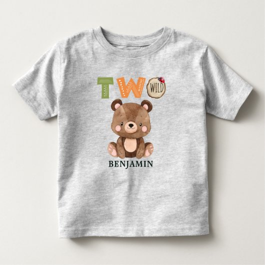 Aangepaste Fox Two Wild Woodland 2e verjaardag tot Kinder Shirts (Voorkant)
