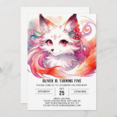 Aangepaste Fox Verjaardag Kaart (Voorkant / Achterkant)