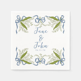 Aangepaste Franse Bloemen Trouwservetten Servet