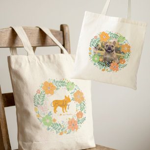 Aangepaste Franse Bulldog Tote – Pastel Oranje Blo Bag