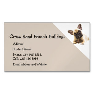 Aangepaste Franse bulledogs Dog Pet Animal Logo Bu Magnetisch Visitekaartje