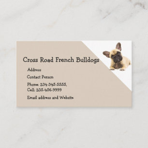 Aangepaste Franse bulledogs Dog Pet Animal Logo Visitekaartje