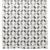 aangepaste franse douche gordijn (Voorkant)