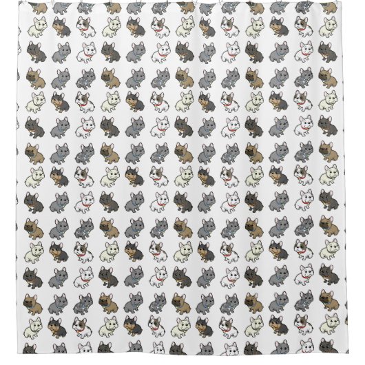 aangepaste franse douche gordijn (Voorkant)