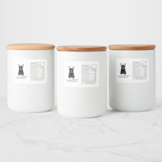 Aangepaste Franse Puppy Treat Box - Gepersonalisee Voedselcontainer Etiket