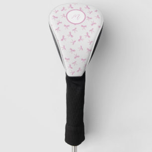 Aangepaste Frilly Coquette Roze waterverf Bow Golfheadcover