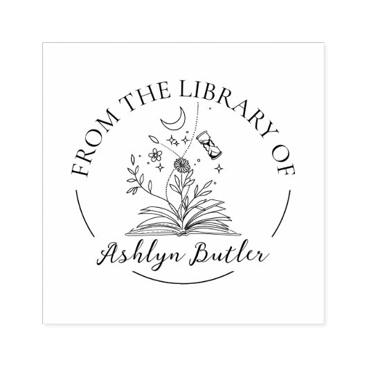 Aangepaste 'From the Library Of'-stempel Rubberstempel (Afrduk)